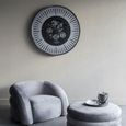Palladium Wall Clock - Black and Silver Cogs - Round - Medium