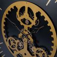 Palladium Wall Clock - Gold Centre Cogs - Round