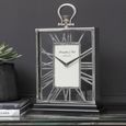 Skeletal Mantel Clock - Silver and Metal