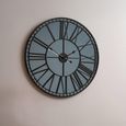 Skeleton Wall Clock - Black Metal - Round