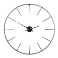 Tiverton Wall Clock - Black Skeleton Metal - Round