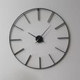 Tiverton Wall Clock - Black Skeleton Metal - Round