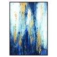 Urbanite Wall Art - Blue Distressed - Framed Canvas