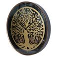Viking Wall Clock - Gold Tree Cogs - Round