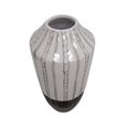 Vase - Light Brown and Textured Bronze - Ceramic