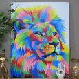 Lion Multi-Coloured Wall Art - Resin