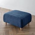 Manhattan Navy Fabric Footstool