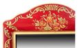 Meerut Red Floral Design Wall Mirror