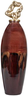 Anika Ceramic Jar - Burgundy - Small
