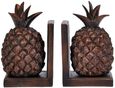 Copper Wood Pineapple Bookends