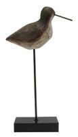 Large Bird Sculpture - Dark Brown and Black