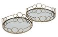 Remy Mirrored Trays - Antique Gold - Set of 4