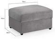 Mirabel Footstool - Grey Fabric