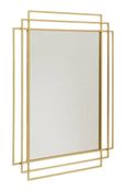 Brass Metal Frame Wall Mirror