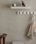 Edgy Matt White 8 Hooks Coat Rack