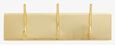 Haaoy Golden Metal 3 Hooks Coat Rack