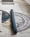 Venus Dusty Grey Woven Round Rug - 240cm x 240cm