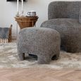 Nazare Pouf - Grey Fabric