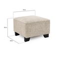 Nebraska Footstool - Beige Fabric