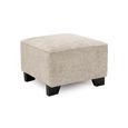Nebraska Footstool - Beige Fabric