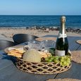 Nerja Tray - Round - Seagrass - Natural & Black