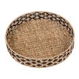 Nerja Tray - Round - Seagrass - Natural & Black