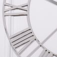 Vintage Metal Wall Clock - Pale Grey - Round