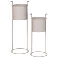 Rabo Flower Pot - Set of 2 - Sand Metal