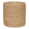 Rivera Pouf - Round - Natural Seagrass