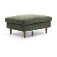 Scott Ottoman Footstool - Eryx Chenille Olive Green Fabric