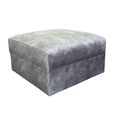 Serena Storage Footstool - Silver Grey Fabric