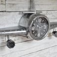 Aeroplane Metal Clock - Silver Metal