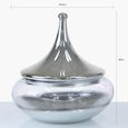 Vase - Silver - Clear Glass