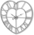 Silver Heart Skeleton Wall Clock - 89cm x 89cm