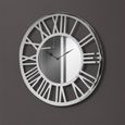 Wall Clock - Round - Silver Metal