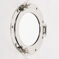 Port Hole Mirror - Silver - Polished - Round - 28.5cm x 28.5cm