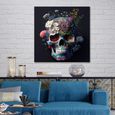 Skull with Flower Wall Art