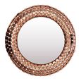 Templar Wall Mirror - Round - Copper Pebble