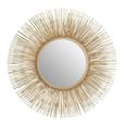 Templar Wall Mirror - Round - Gold Sunburst