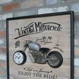 Vintage Motorbikes Clock - Metal