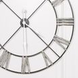 Metal Wall Clock - Vintage Silver - Round