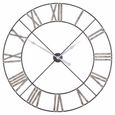 Metal Wall Clock - Vintage Silver - Round