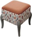 Arwen Ralf Footstool - Rosewater - Printed