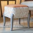 Carrara Ralf Footstool - Rosewater - Printed