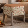Ralf Footstool - Elai Terracotta - Printed