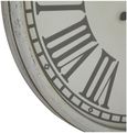 White Metal Embossed Wall Clock - 80cm x 80cm