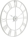 White Metal Skeleton Wall Clock - 70cm x 70cm