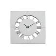 Wall Clock - Square - White Mirrored