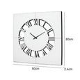 Wall Clock - Square - White Mirrored