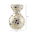 Vase - White and Gold - Ceramic